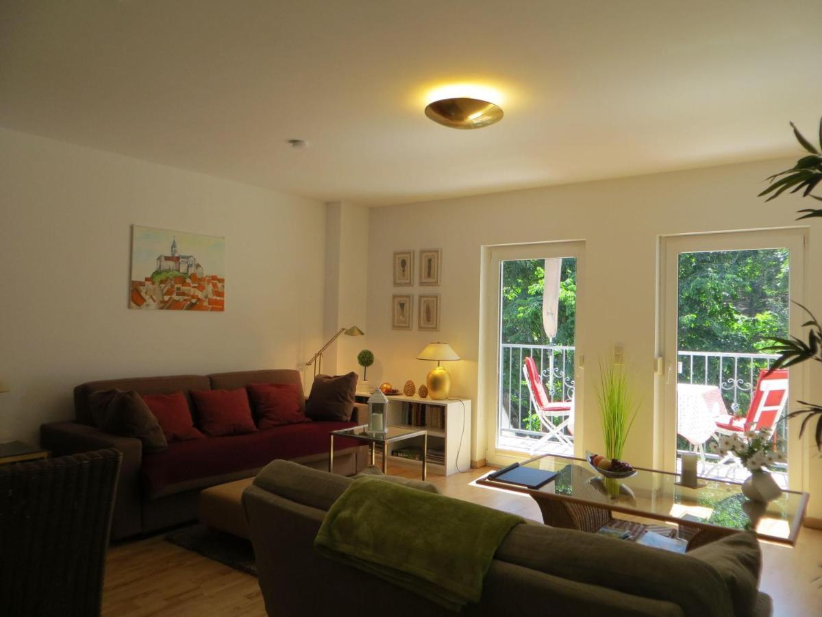 Weisses-Haus-Am-Kurpark-Fewo-Waldblick Quedlinburg Buitenkant foto